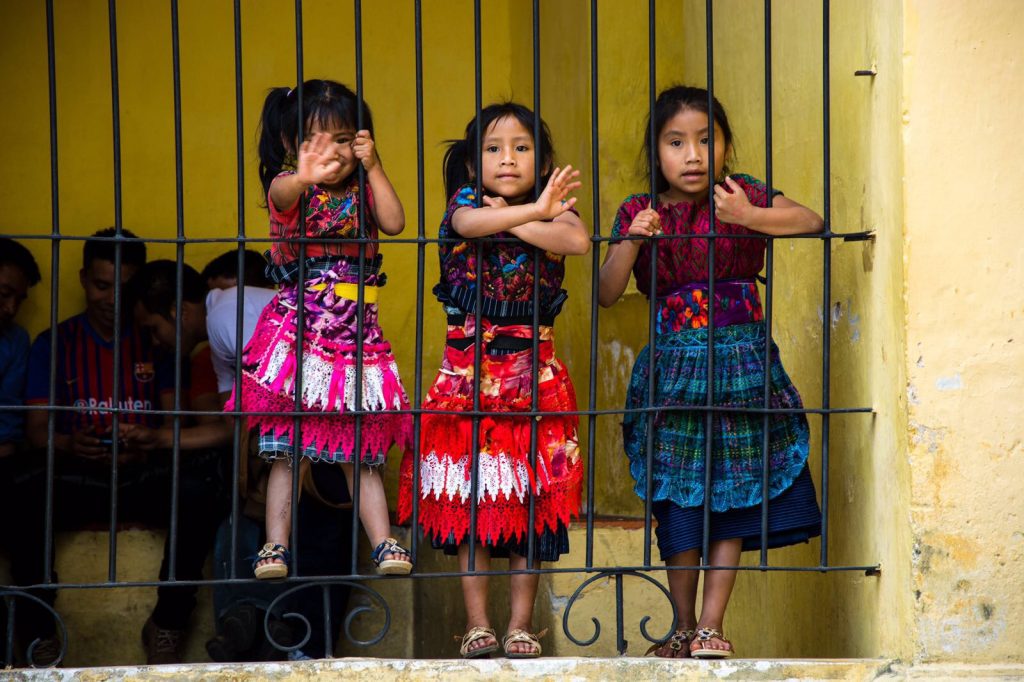 girls traditional clothing Antigua Guatemala 