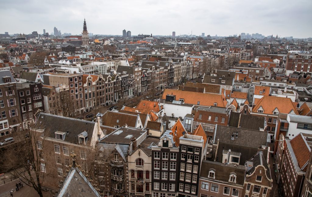 View from the Oude kerk aka old church tower