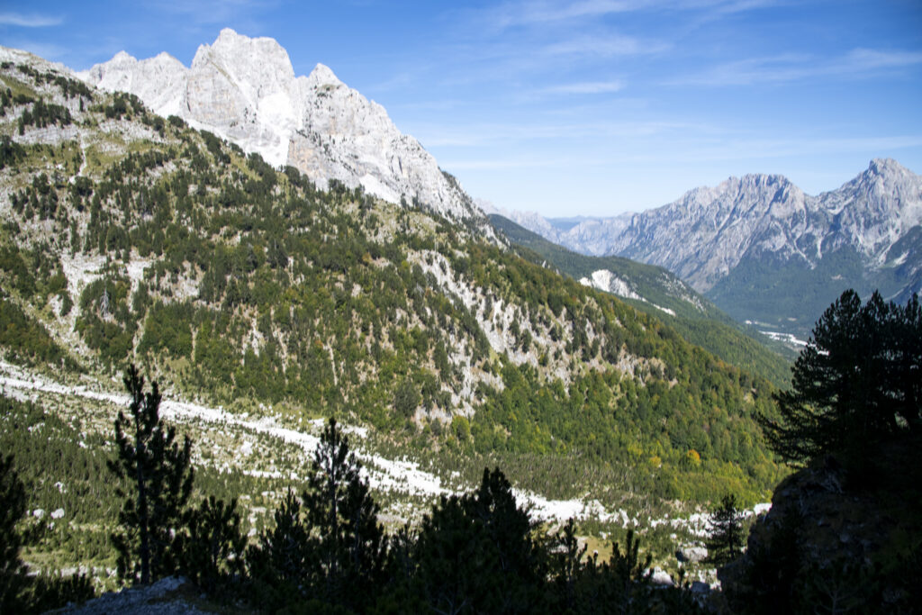 View during hike valbona to teth