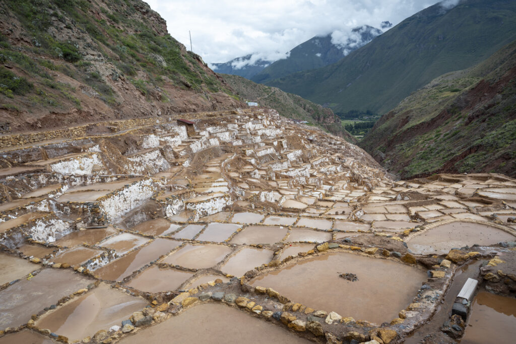 Maras Salt Mines terraces in peru 