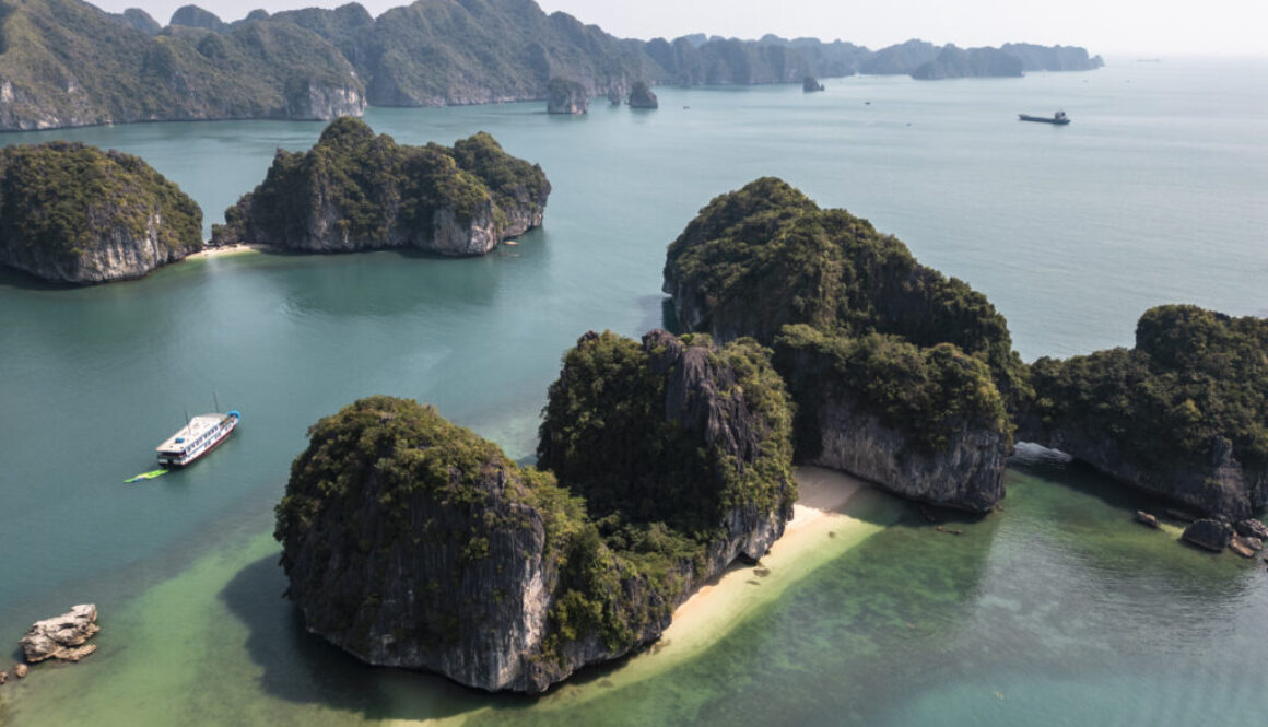 Top view of Lan Ha Bay