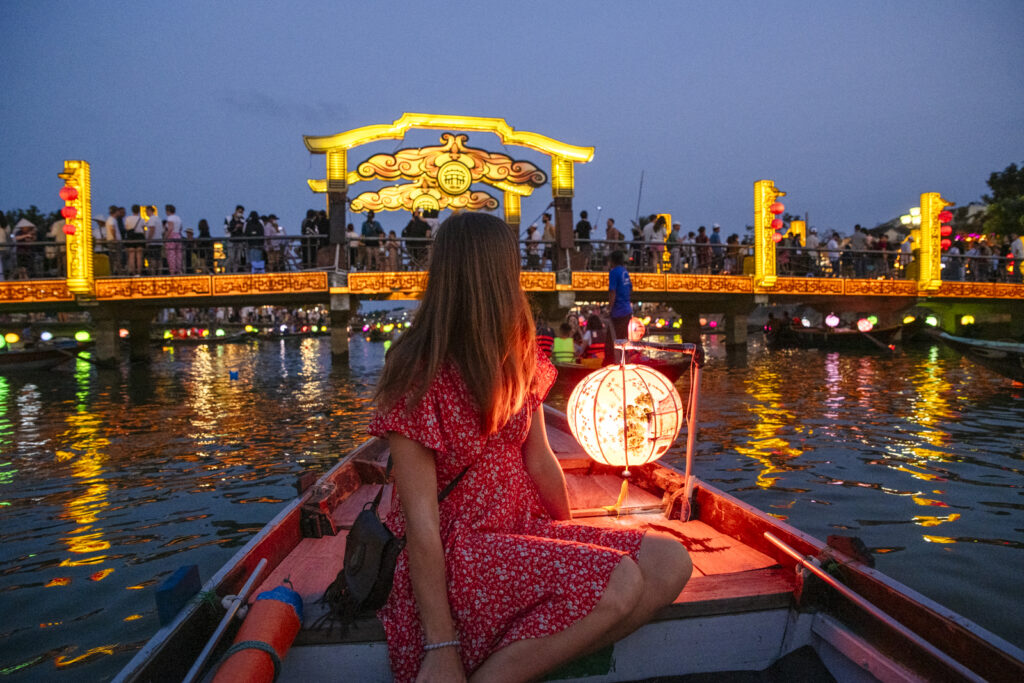 Girl in Lantern Boat in Hoi An