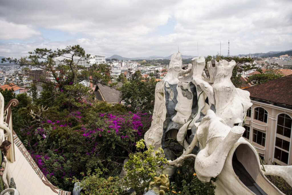 Crazy House seen from the top in Dalat, Vietnam