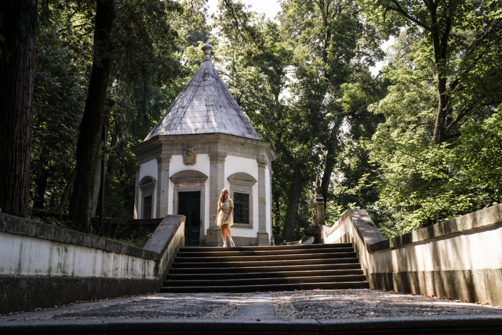 chapel on the stairs of Bom Jesus church in Braga, Portugal