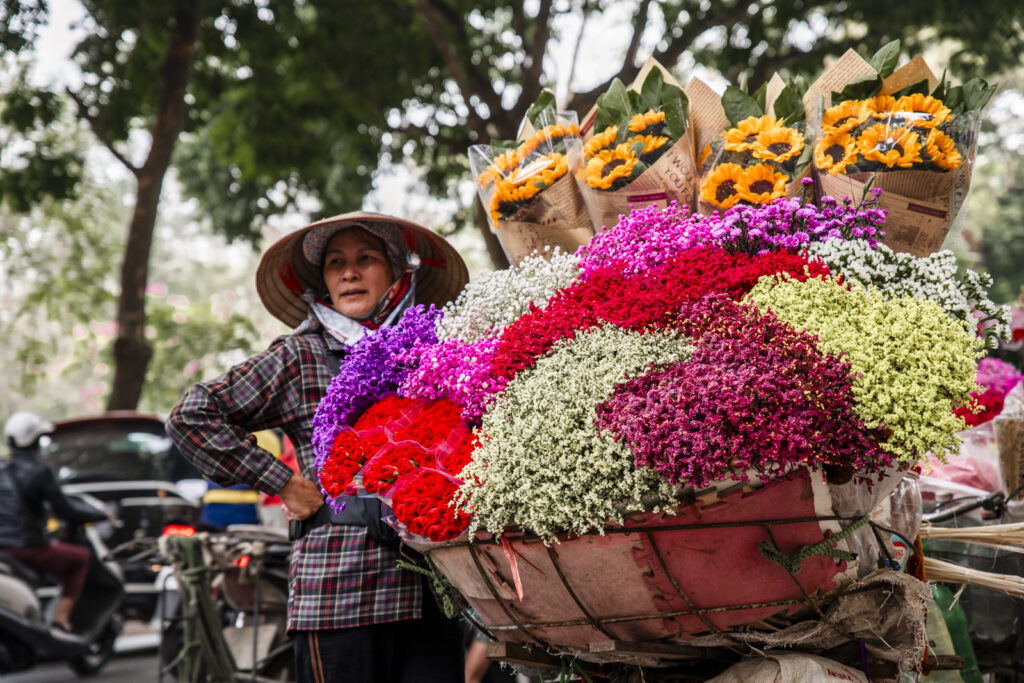 Flower Vender in Hanoi