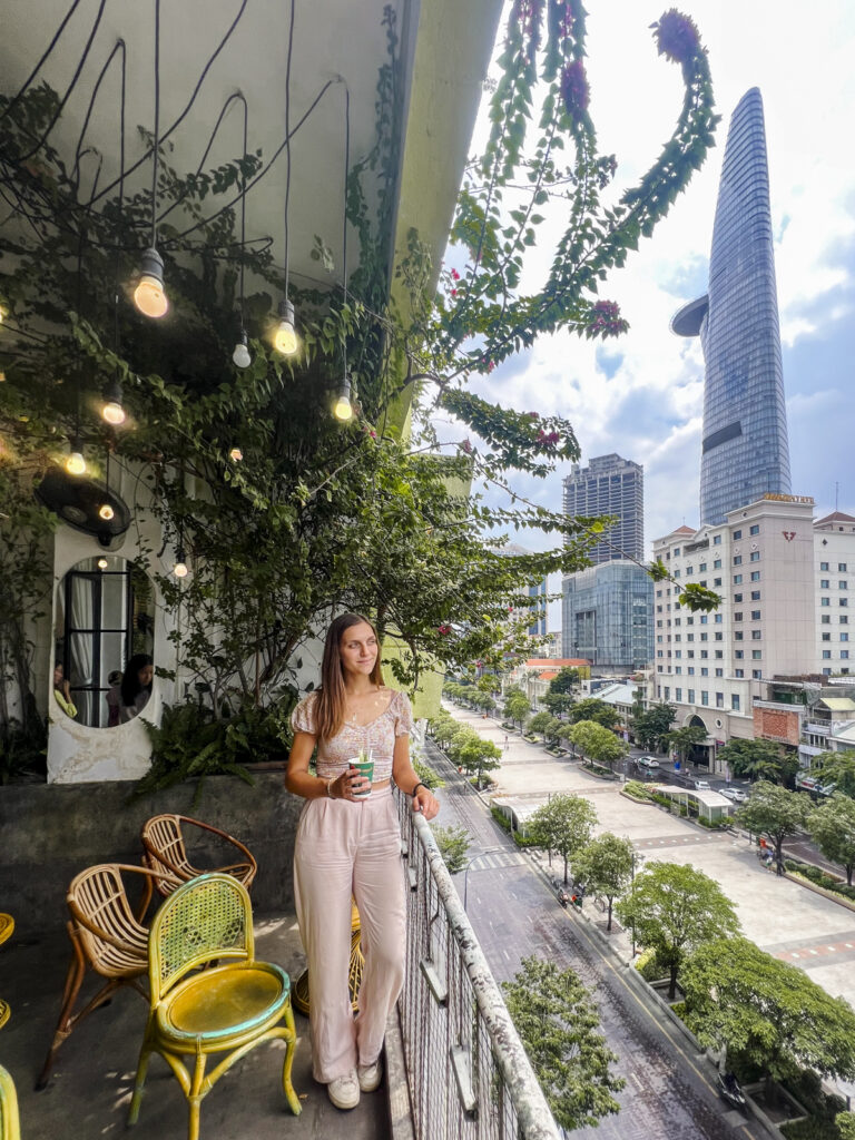 view from balcony of Apartment cafe Ho Chi Minh