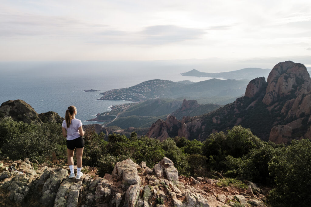 view from peak of cap roux, France