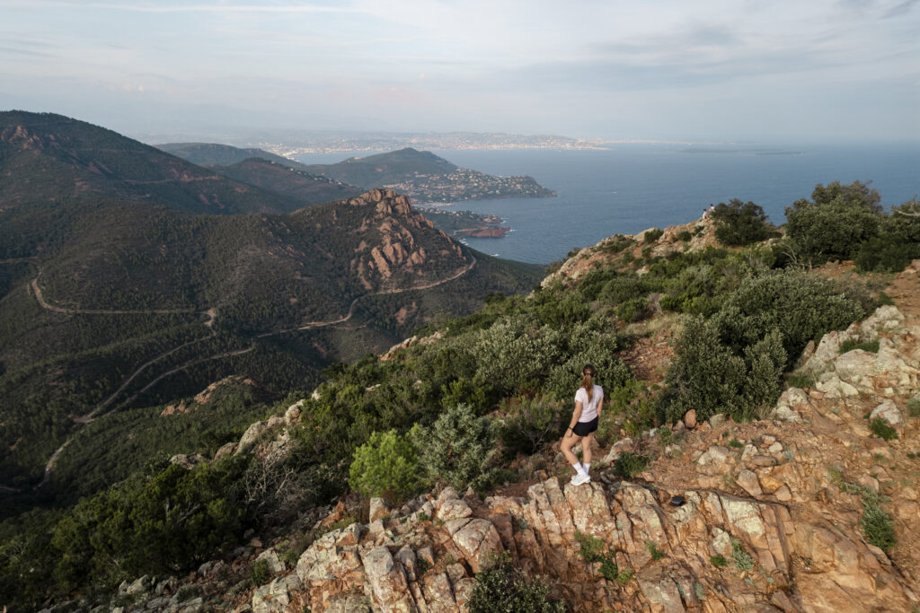 view from peak of cap roux, France