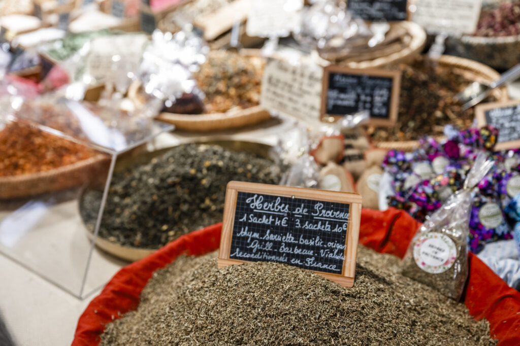 Marché Provençal herbs in Antibes