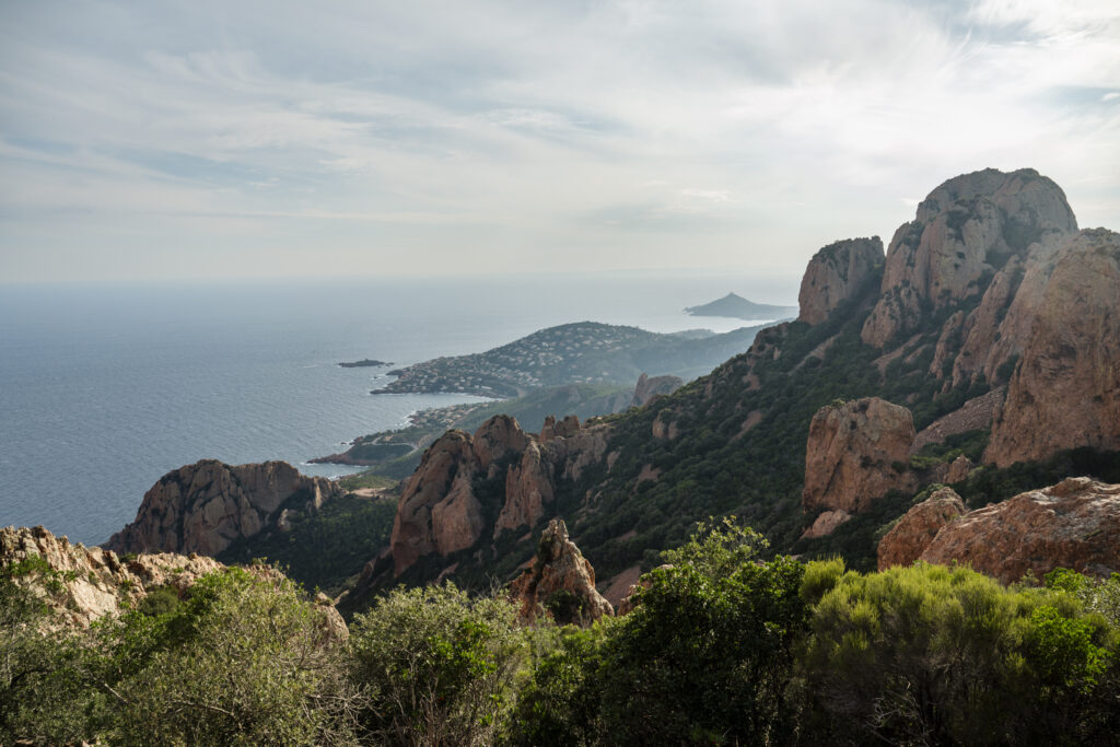 views from cap roux hike in France