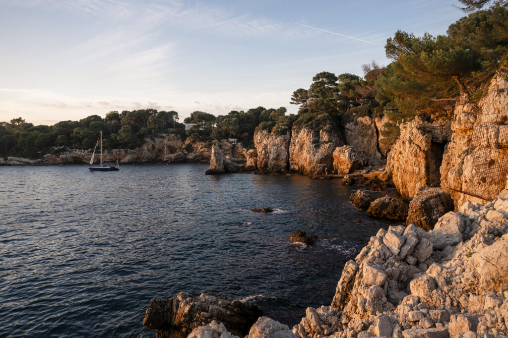 billionaires bay at sunset in cap d'antibes